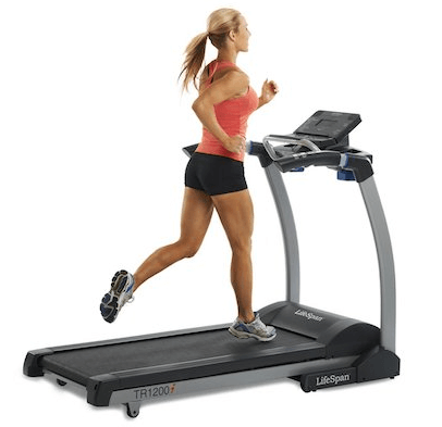 LifeSpan TR 1200i Folding Treadmill running