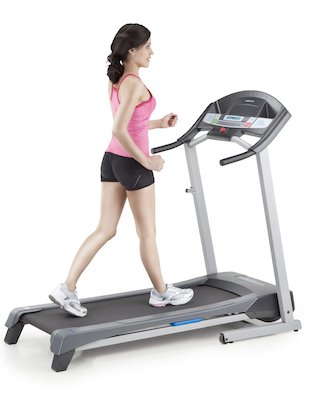 A girl running on Weslo Cadence R 5.2 Best Treadmill 